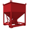 Concrete Silo | red painted RAL 3003 | 1000 l, external dimensions: 1293 x 1293 x 1451 mm
